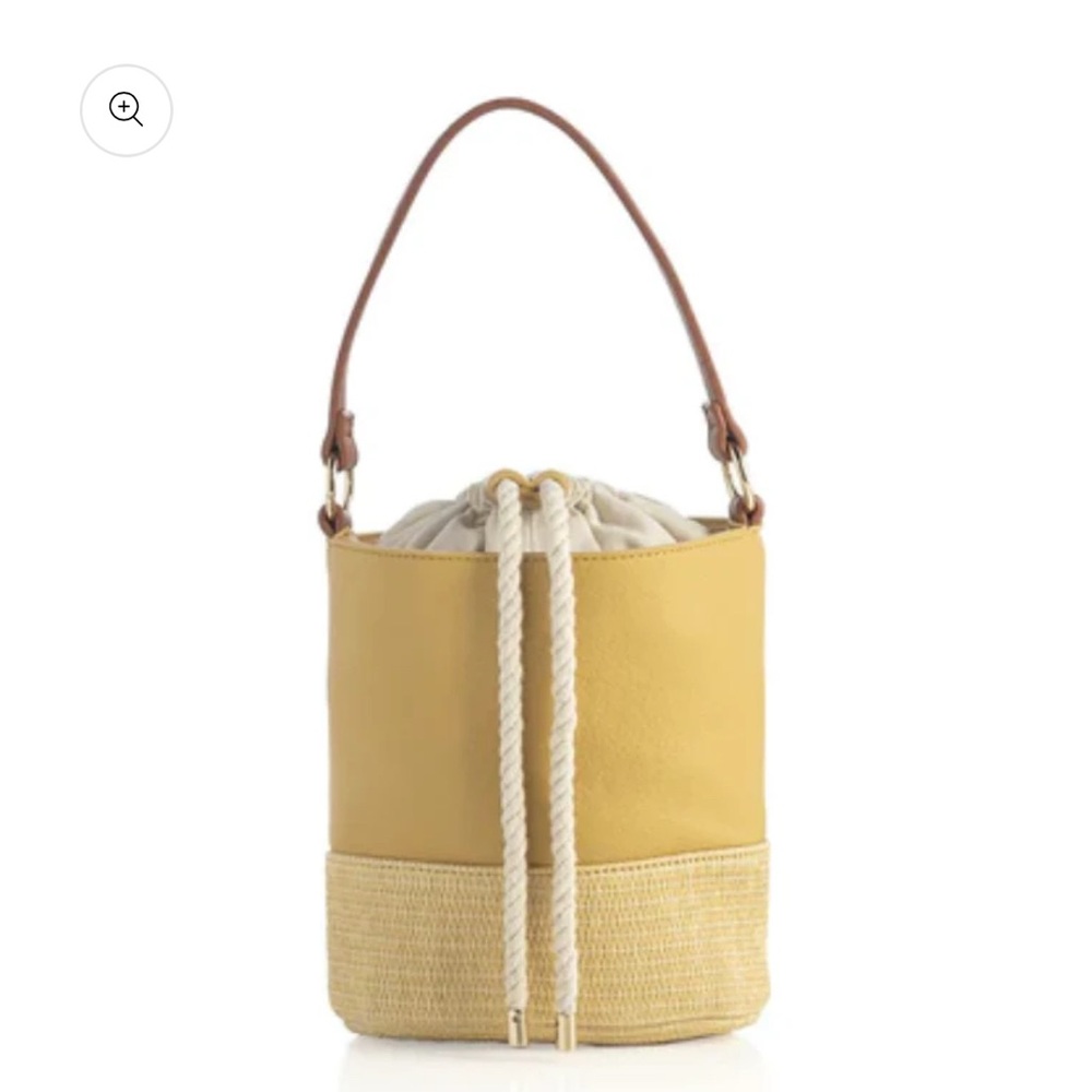 Yellow and Tan Bucket Bag MDW FLASH SALE!!